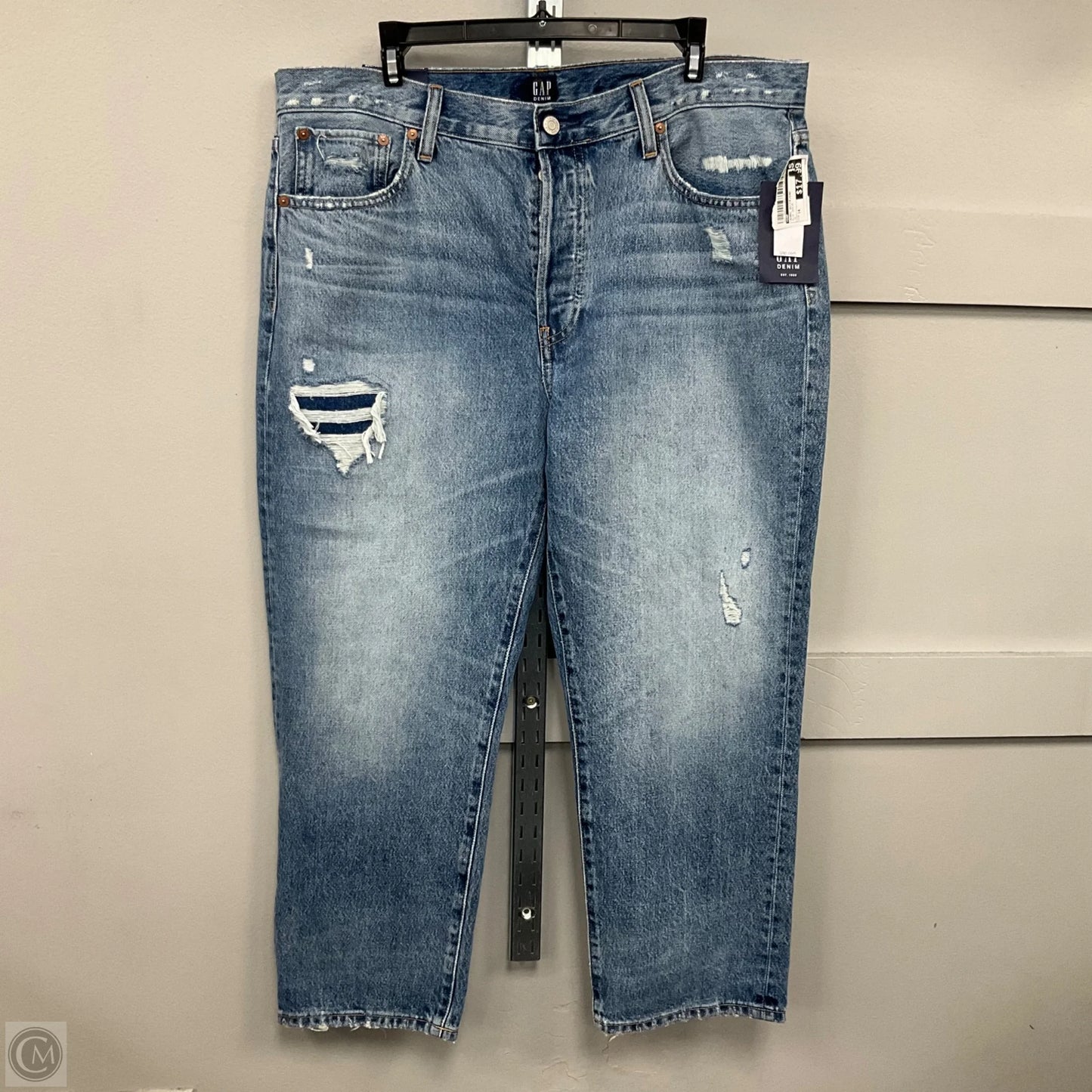 Jeans Boyfriend By Gap In Blue Denim, Size: 14