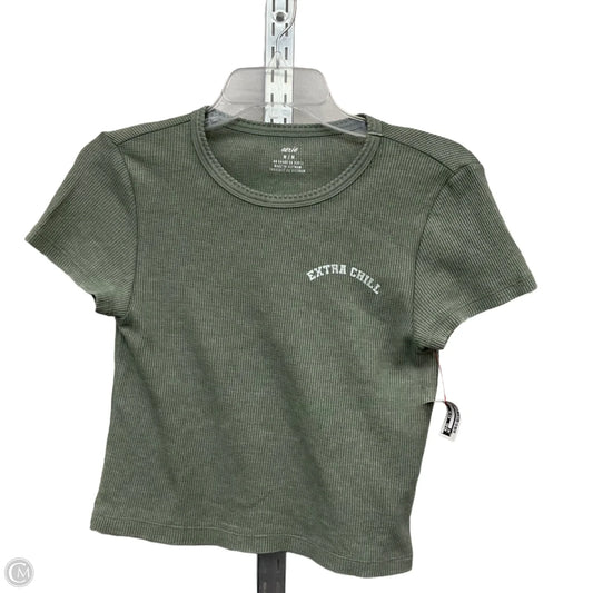 Top Short Sleeve By Aerie In Green, Size: M