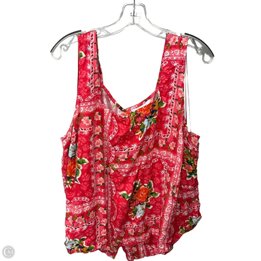 Top Sleeveless By Lc Lauren Conrad In Floral Print, Size: 3x