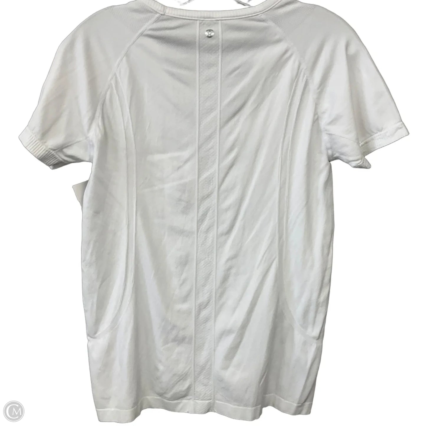 Athletic Top Short Sleeve By Lululemon In White, Size: M