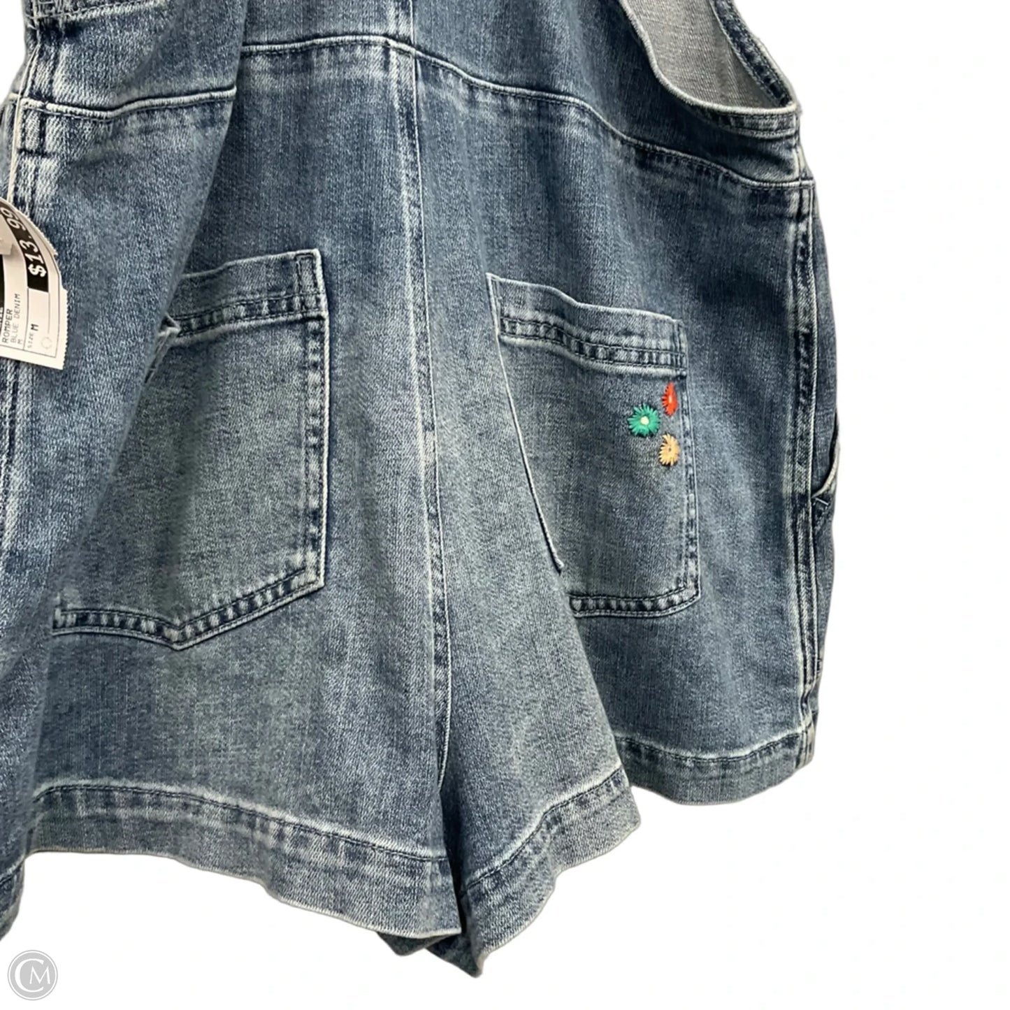 Romper By Aerie In Blue Denim, Size: M