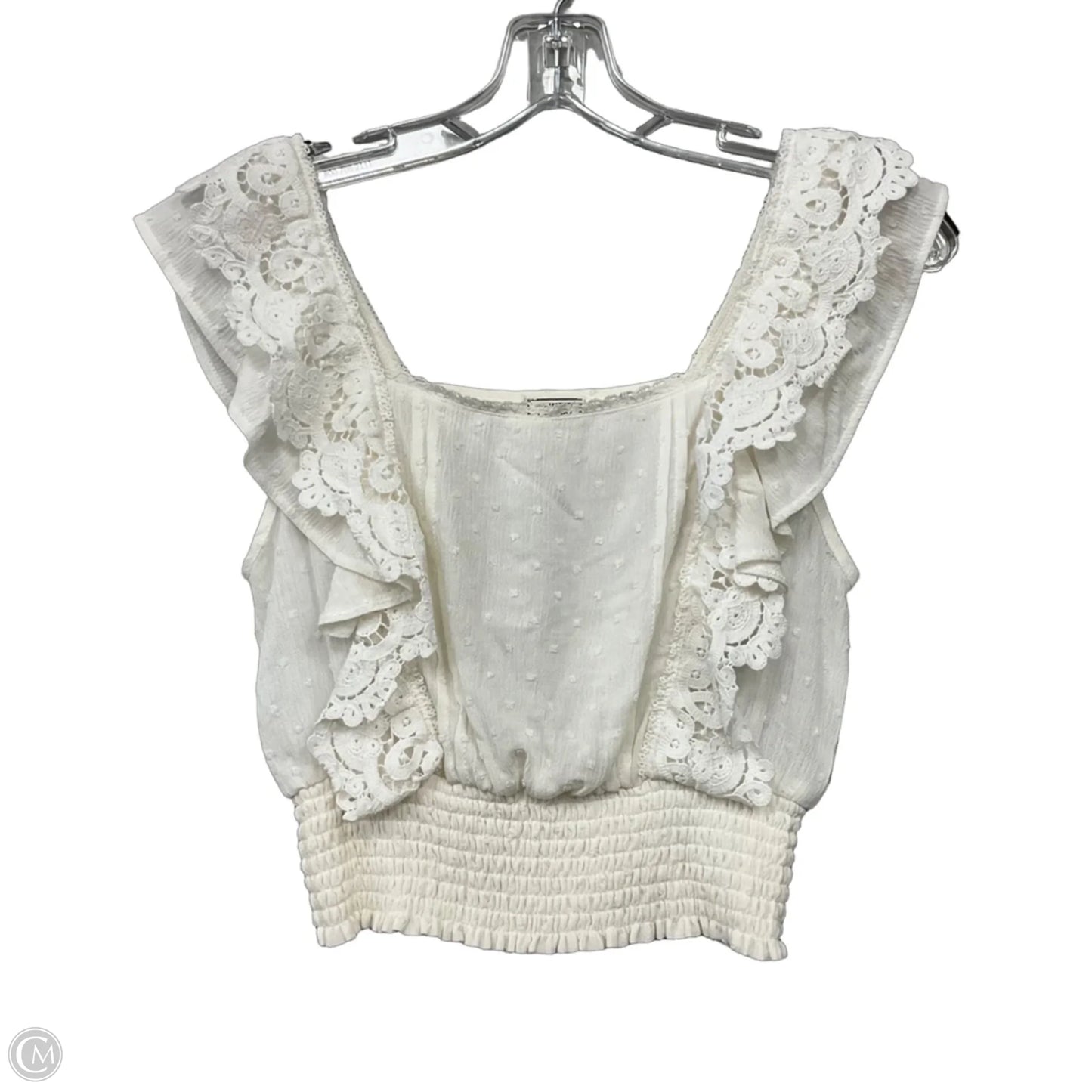 Top Short Sleeve By Pimkie In Cream, Size: S