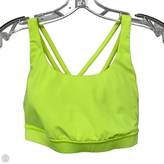 Athletic Bra By Lululemon In Yellow, Size: 8