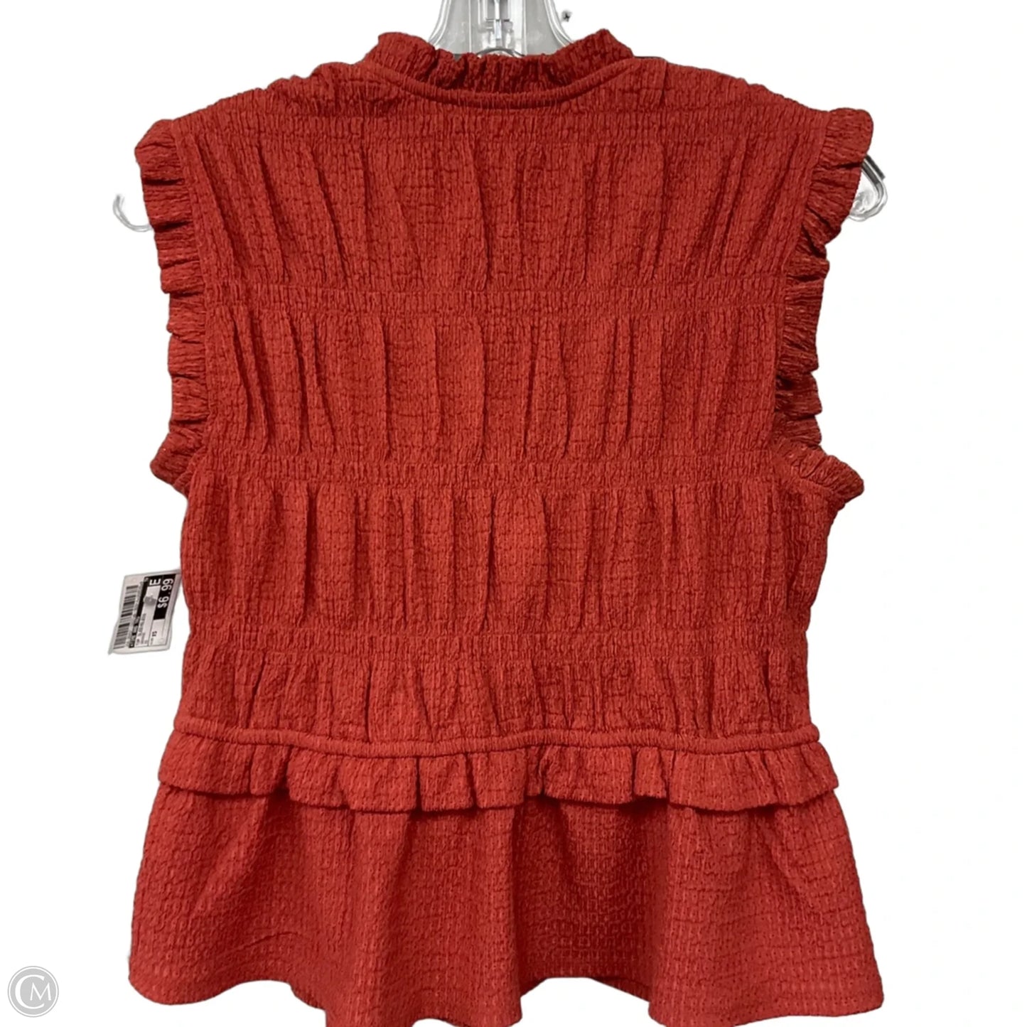 Top Sleeveless By Time And Tru In Orange, Size: Xs