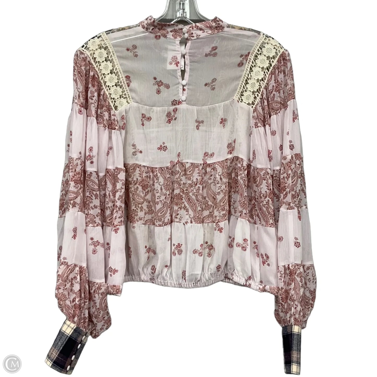 Top Long Sleeve By Gimmicks In Floral Print, Size: S