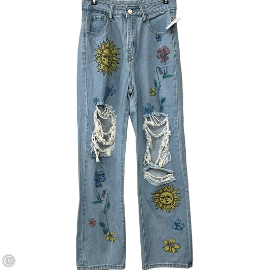Jeans Straight By Shein In Blue Denim, Size: S