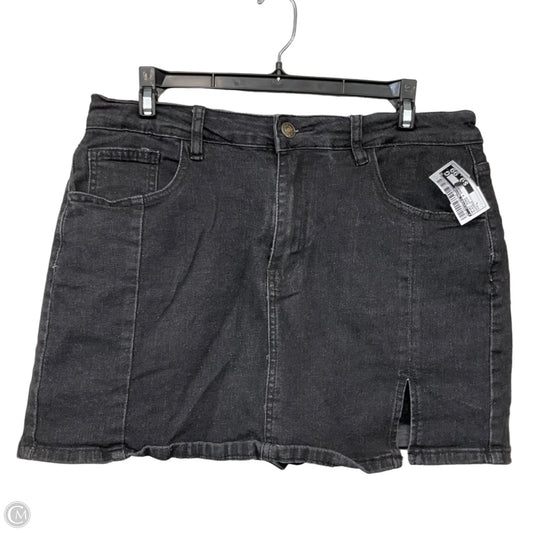 Skirt Mini & Short By Clothes Mentor In Black Denim, Size: L