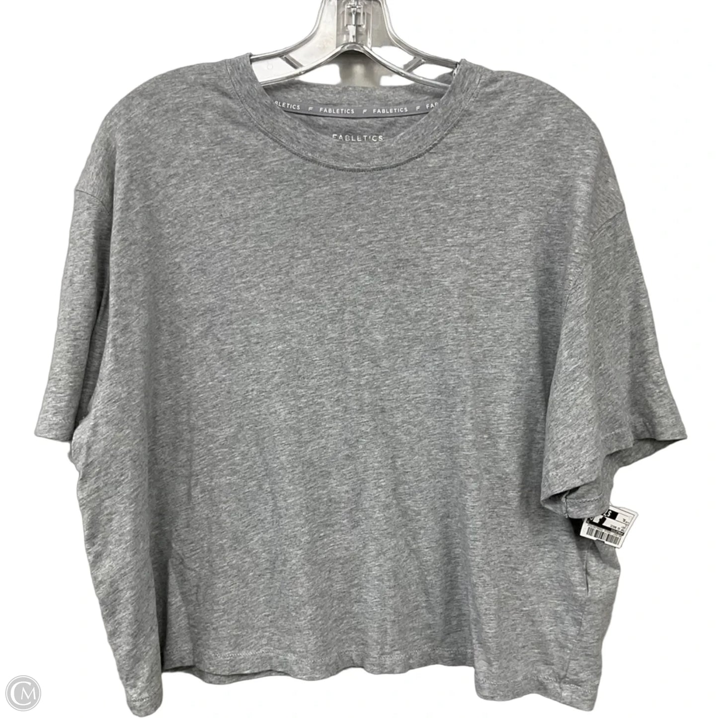 Top Short Sleeve Basic By Fabletics In Grey, Size: Xl