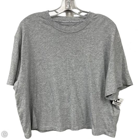 Top Short Sleeve Basic By Fabletics In Grey, Size: Xl