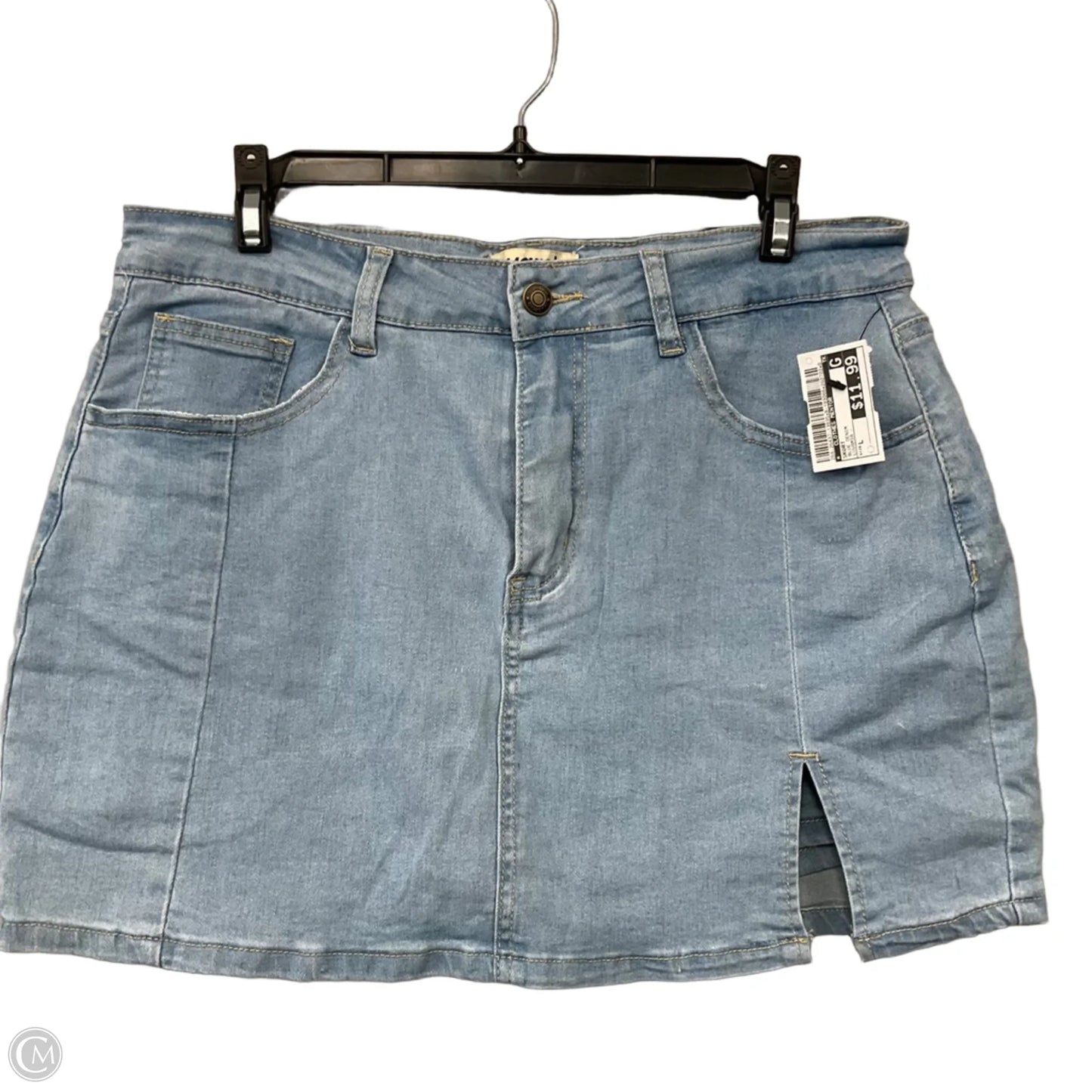 Skort By Clothes Mentor In Blue Denim, Size: L