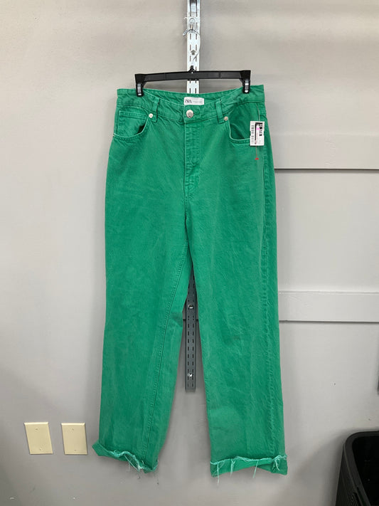 Jeans Boyfriend By Zara In Green Denim, Size: 8