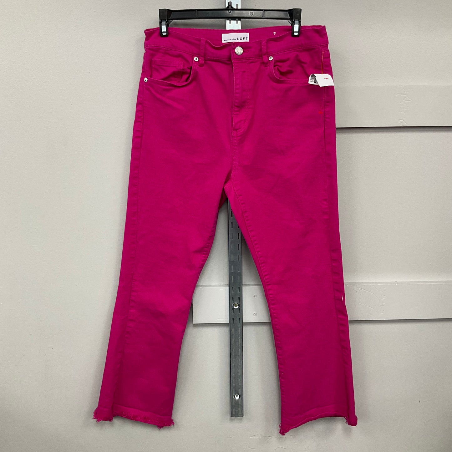 Jeans Wide Leg By Loft In Pink Denim, Size: 6