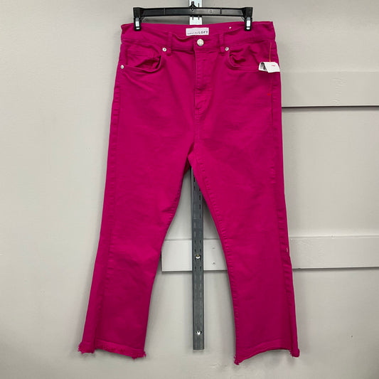 Jeans Wide Leg By Loft In Pink Denim, Size: 6