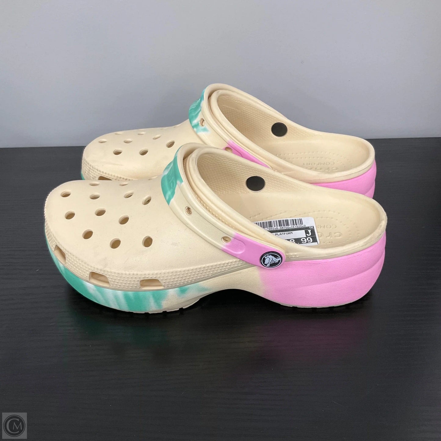 Shoes Heels Platform By Crocs In Multi-colored, Size: 10