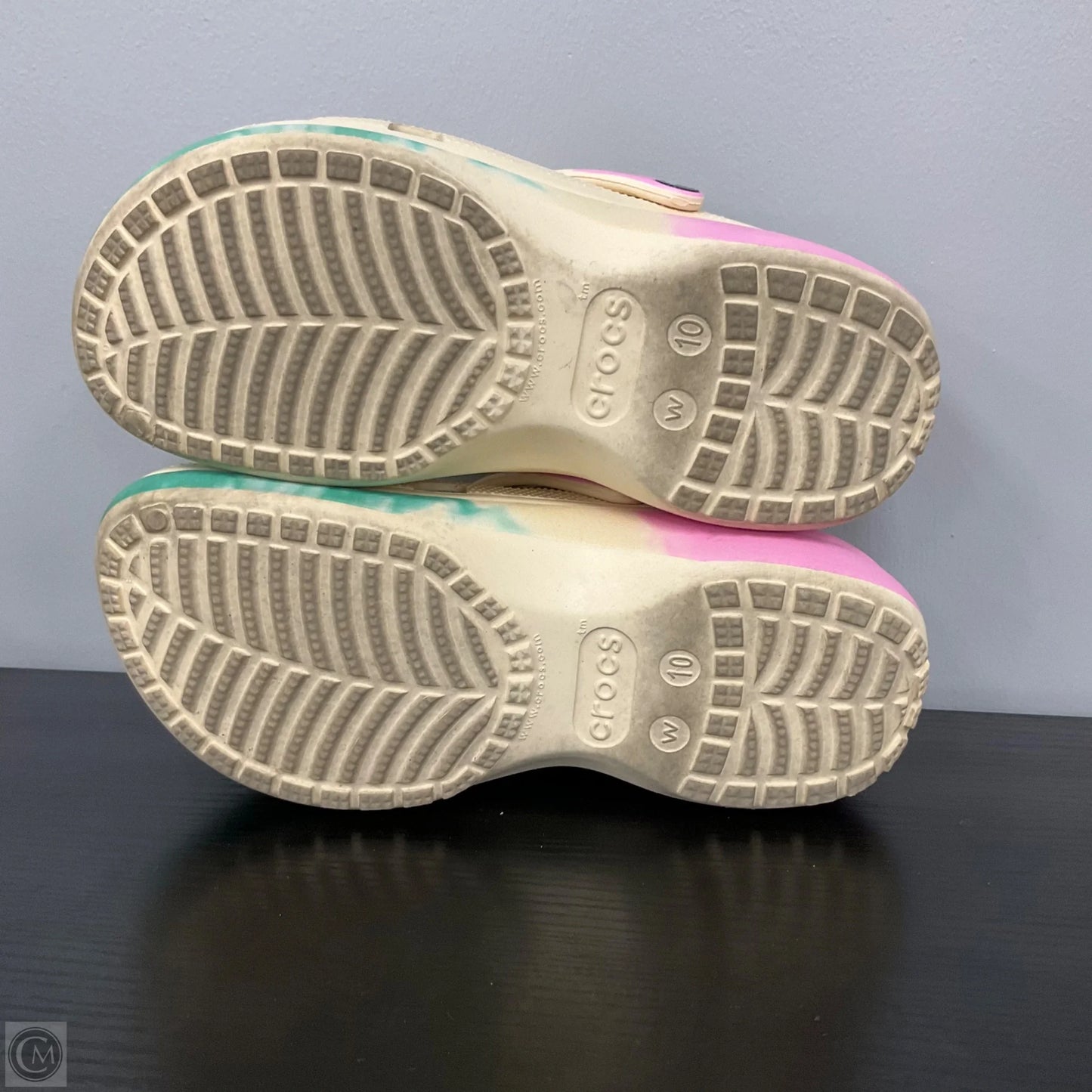Shoes Heels Platform By Crocs In Multi-colored, Size: 10