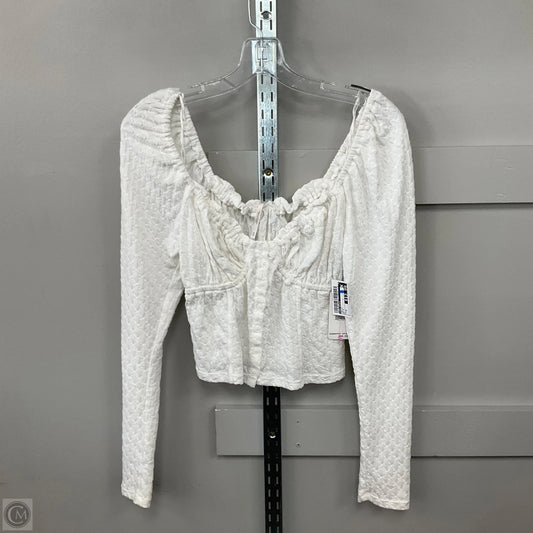 Top Long Sleeve By Free People In White, Size: M