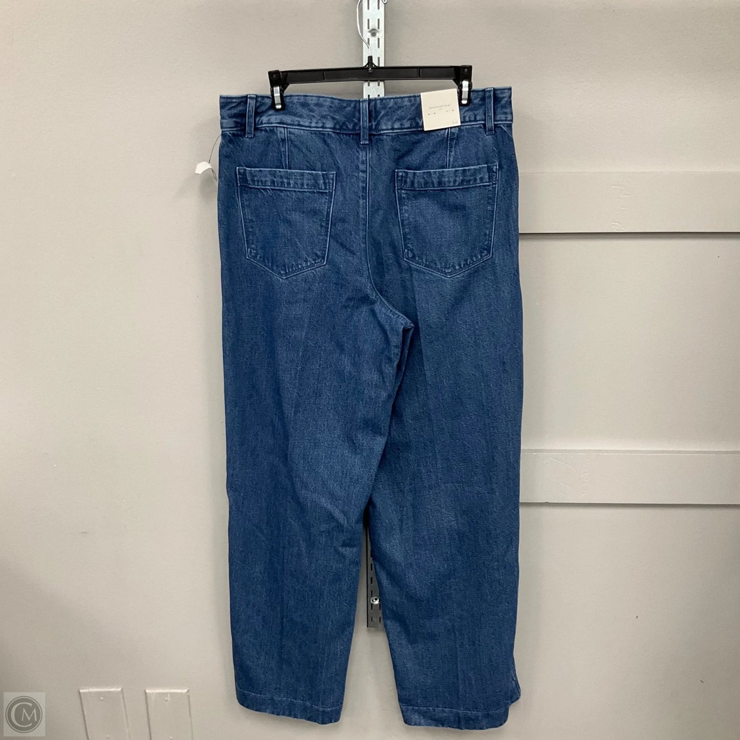 Jeans Wide Leg By Banana Republic In Blue Denim, Size: 12