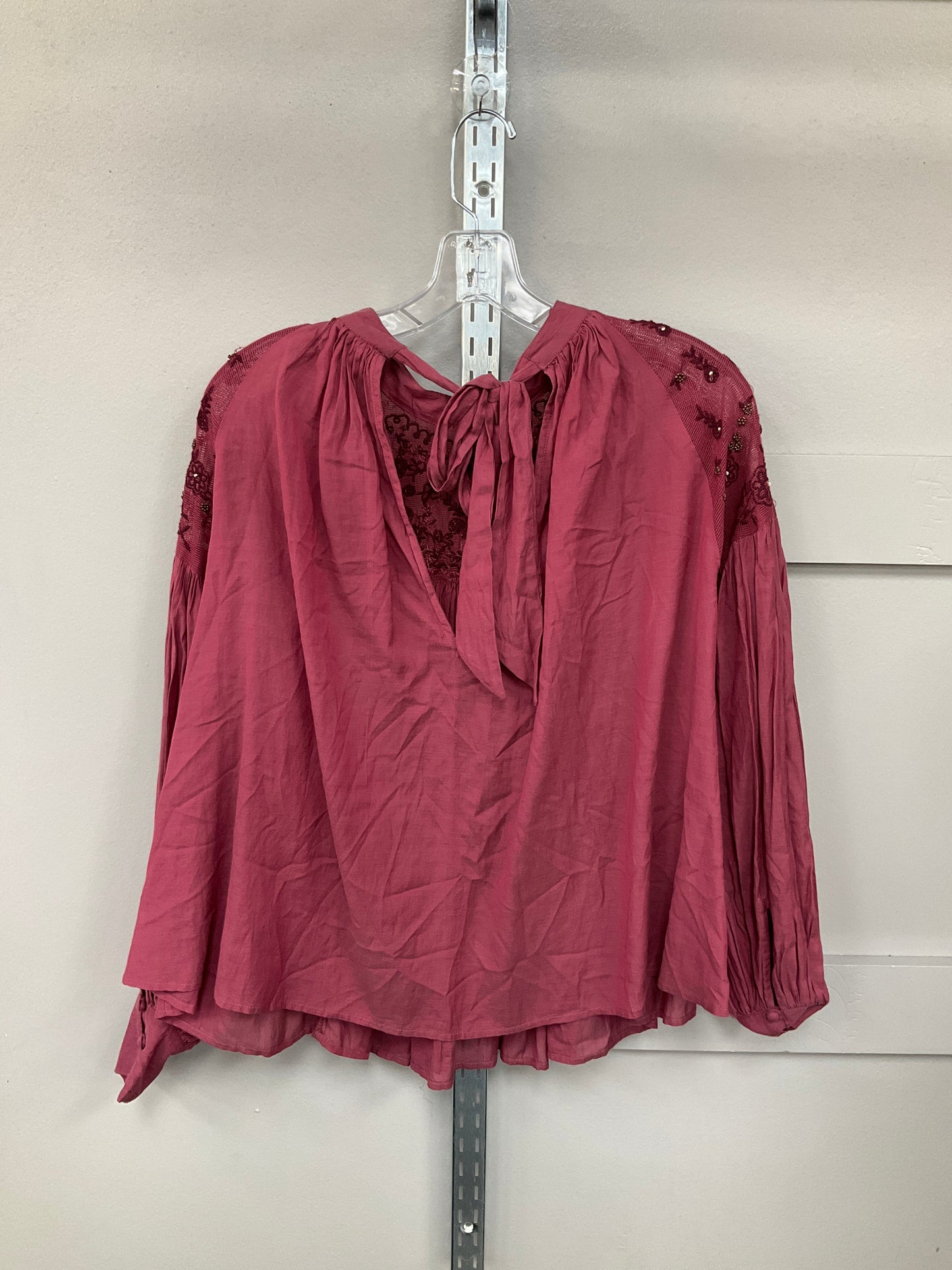 Top Long Sleeve By Free People In Mauve, Size: Xs