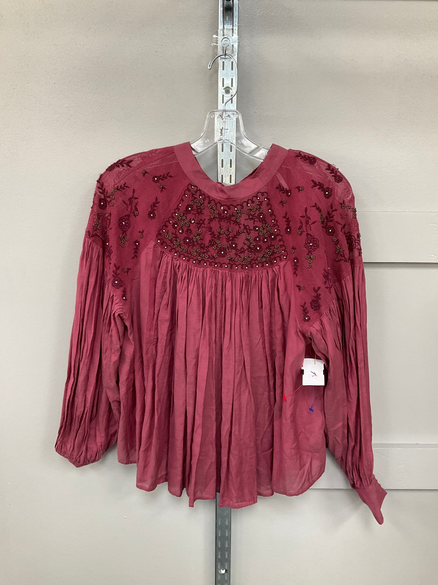 Top Long Sleeve By Free People In Mauve, Size: Xs