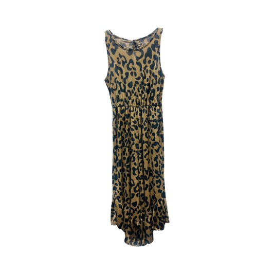 Animal Print Brown & Black Sleeveless Jumpsuit By CME  Size: S