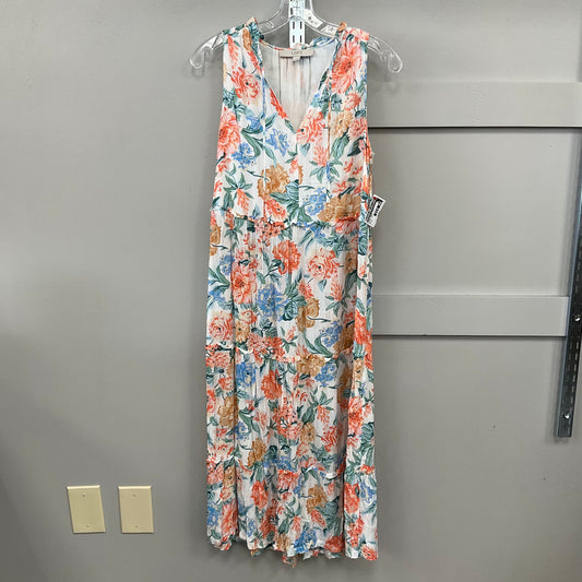 Dress Casual Midi By Loft In Floral Print, Size: S