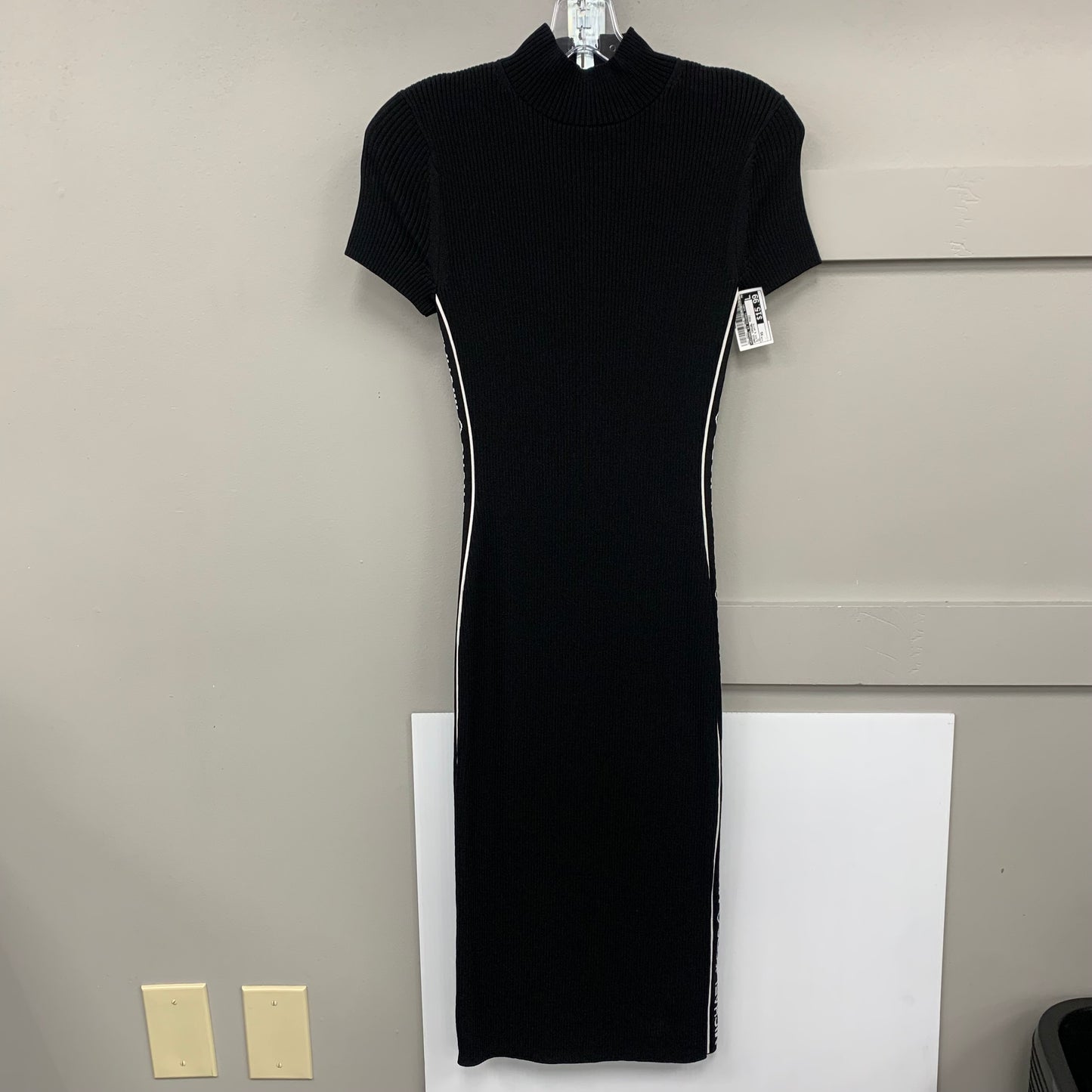 Dress Casual Midi By Michael By Michael Kors In Black & White, Size: Xs