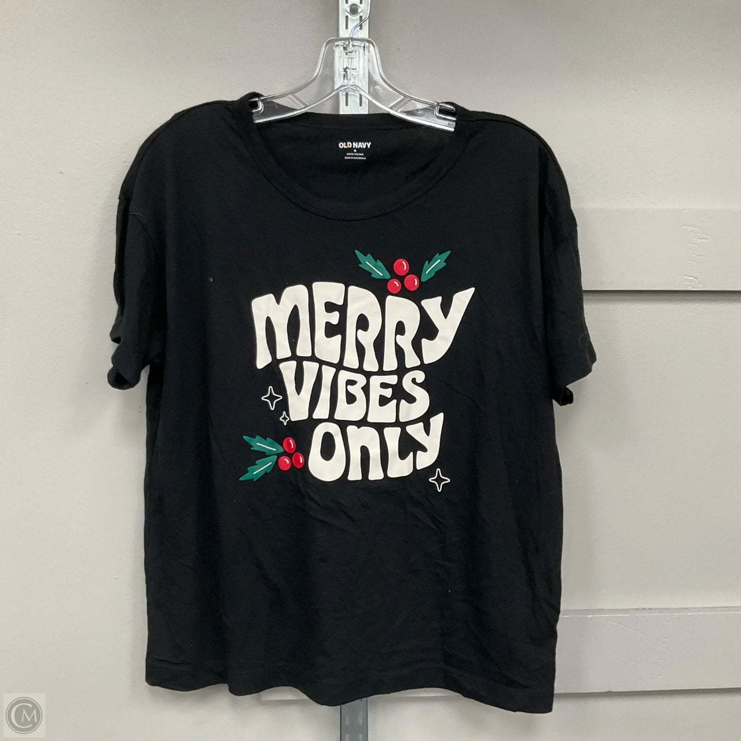 Top Short Sleeve By Old Navy In Black, Size: M