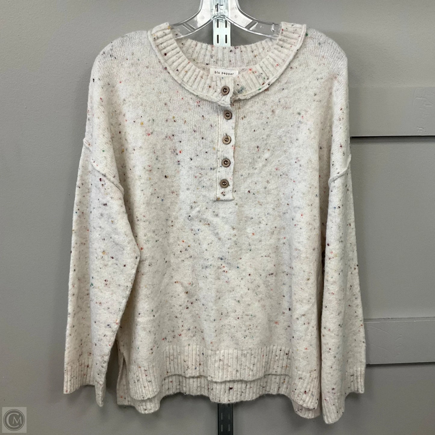 Sweater By Blu Pepper In Cream, Size: M