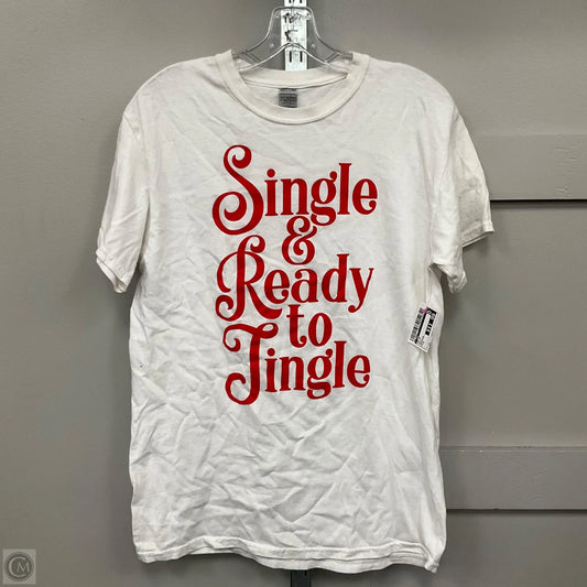 Top Short Sleeve By Cmc In White, Size: M