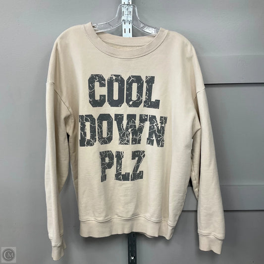 Sweatshirt Crewneck By Aerie In Cream, Size: S