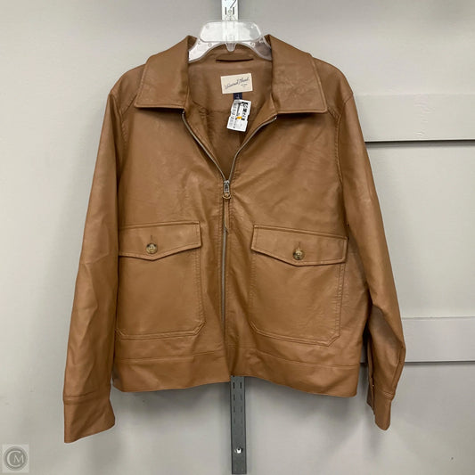 Jacket Leather By Universal Thread In Brown, Size: Xxl