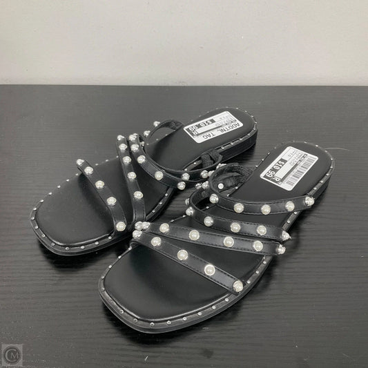 Sandals Flats By A New Day In Black & Silver, Size: 7.5