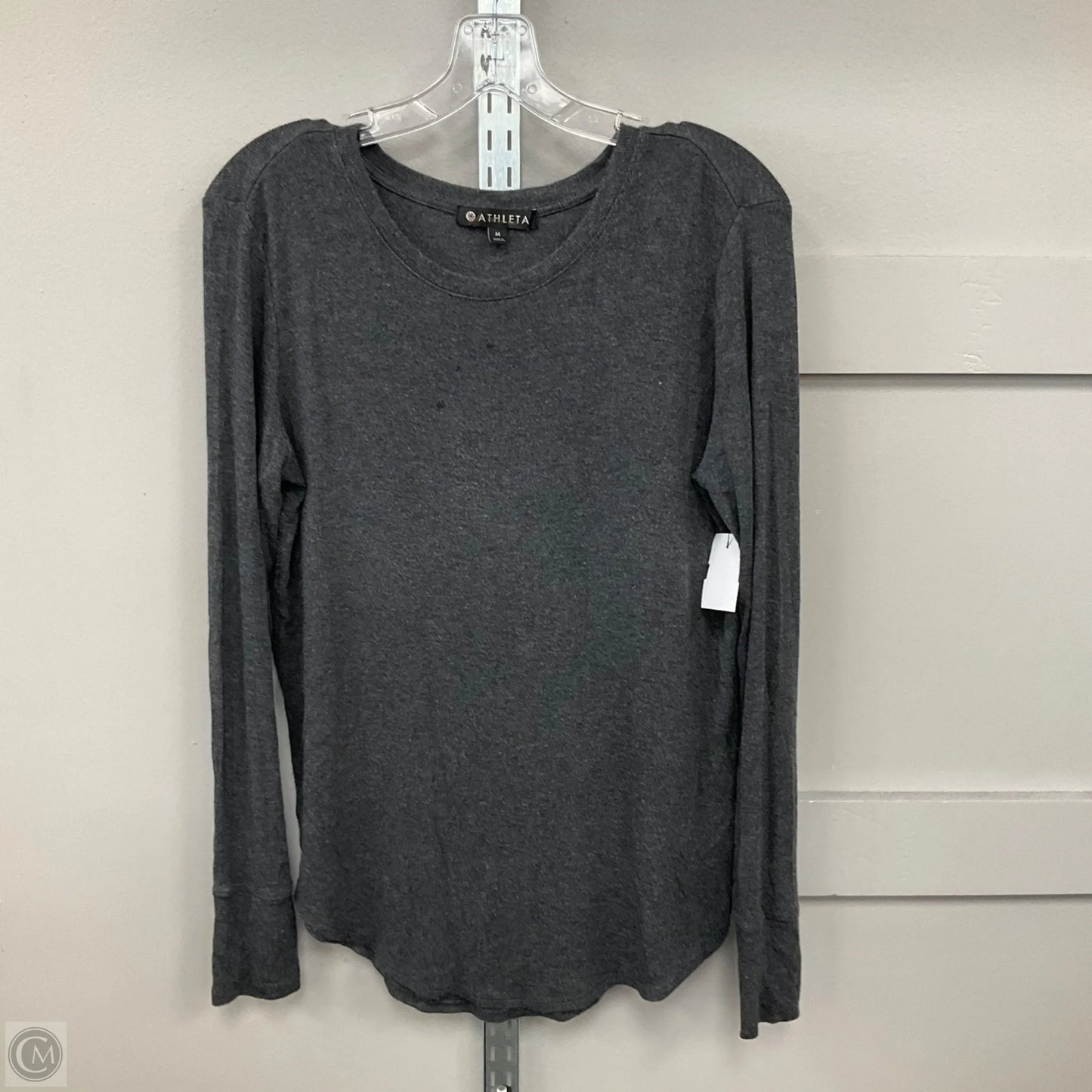 Top Long Sleeve By Athleta In Grey, Size: M