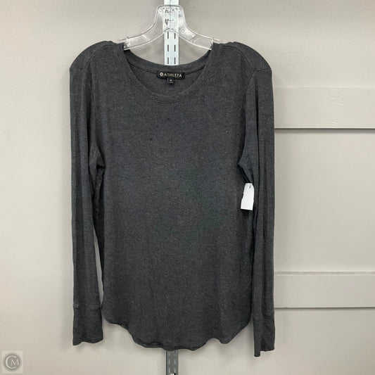 Top Long Sleeve By Athleta In Grey, Size: M