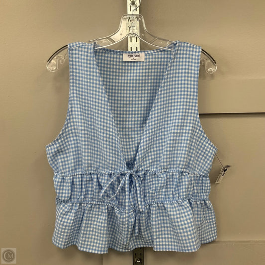 Top Sleeveless By Double Zero In Checkered Pattern, Size: Xl