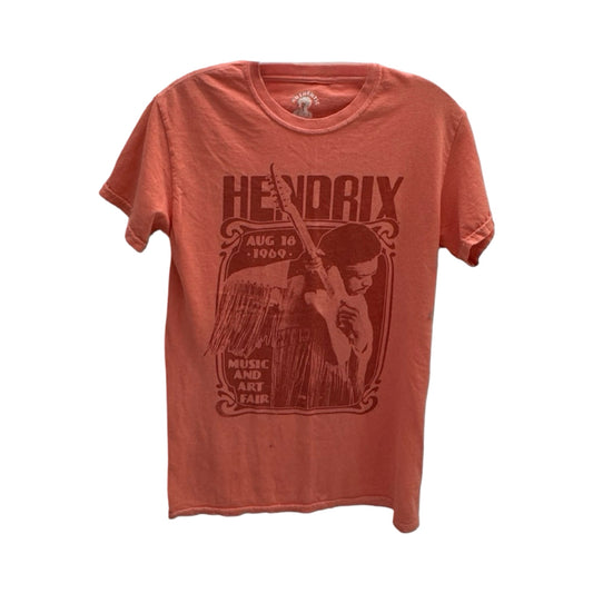 Hendrix Band Tee Coral Crewneck Top Short Sleeve Clothes Mentor, Size S