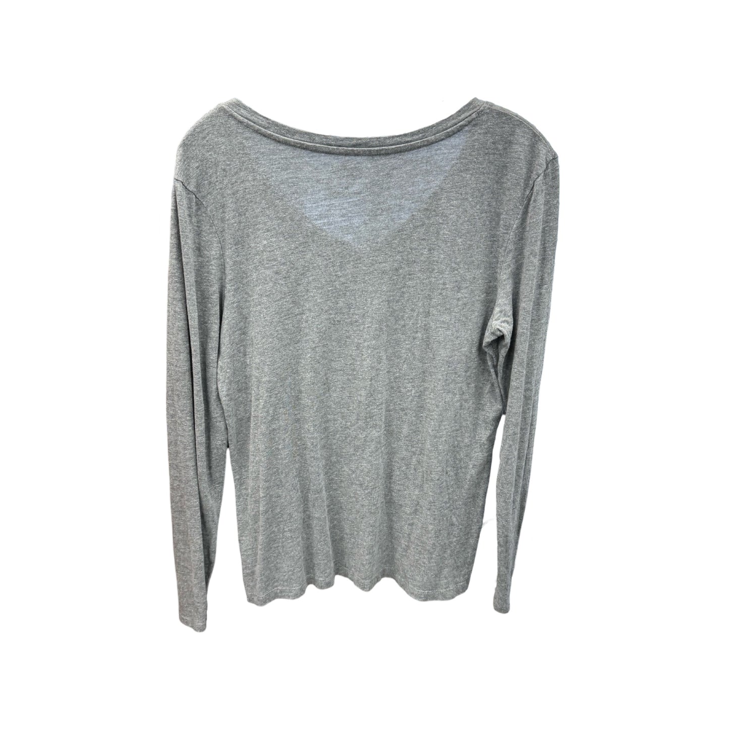 Top Long Sleeve Basic By Clothes Mentor In Grey, Size: M