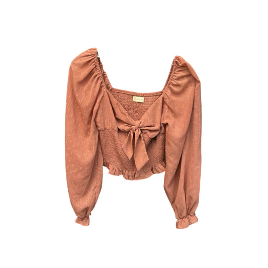 Top Long Sleeve By Altard State In Blush, Size: M