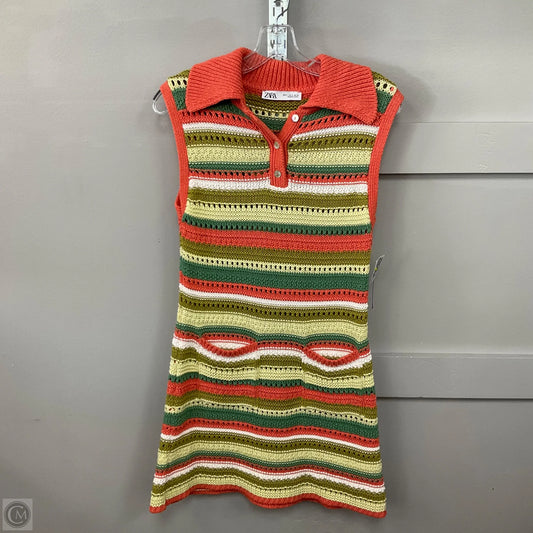 Dress Casual Short By Zara In Striped Pattern, Size: S