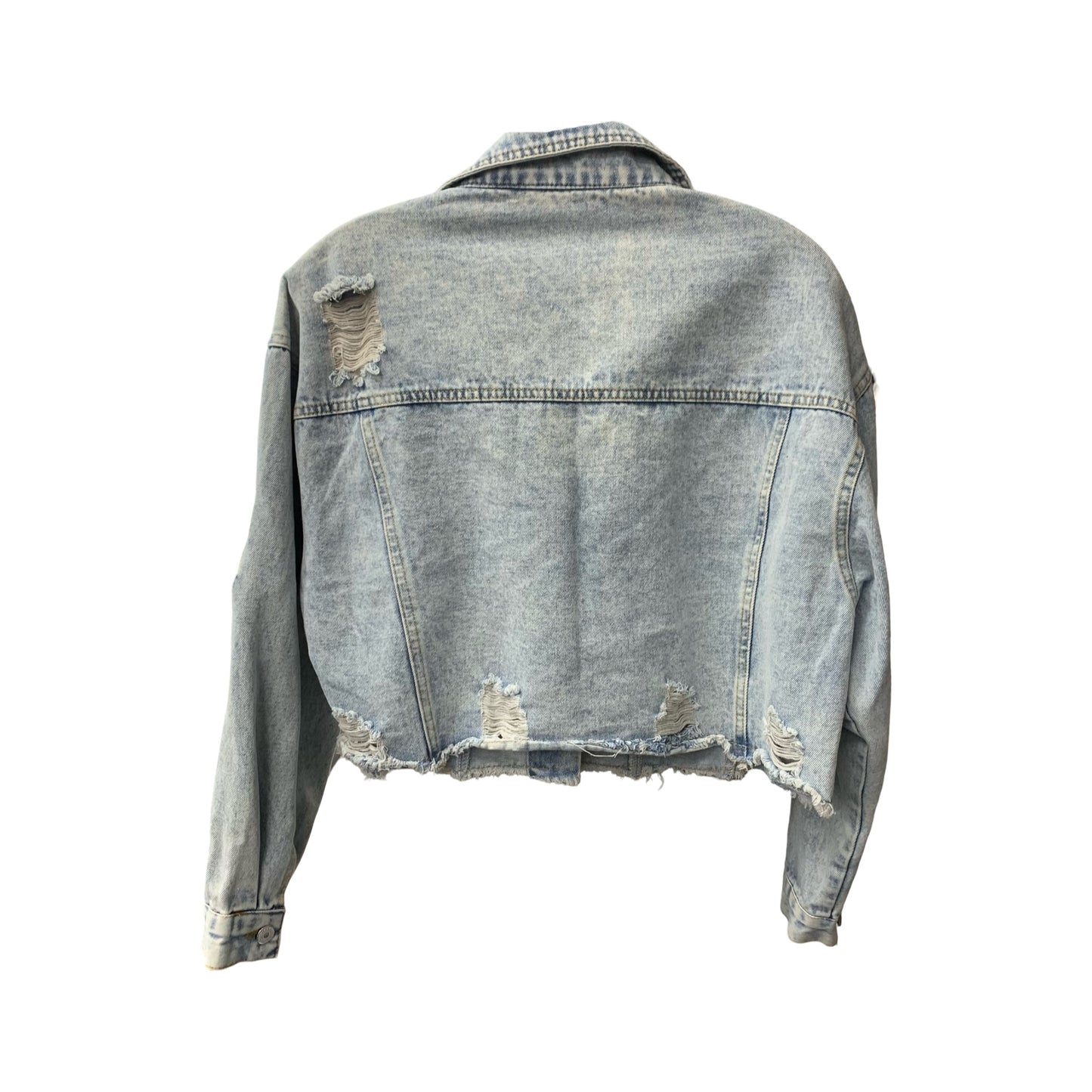 Jacket Denim By Clothes Mentor In Blue Denim, Size: M