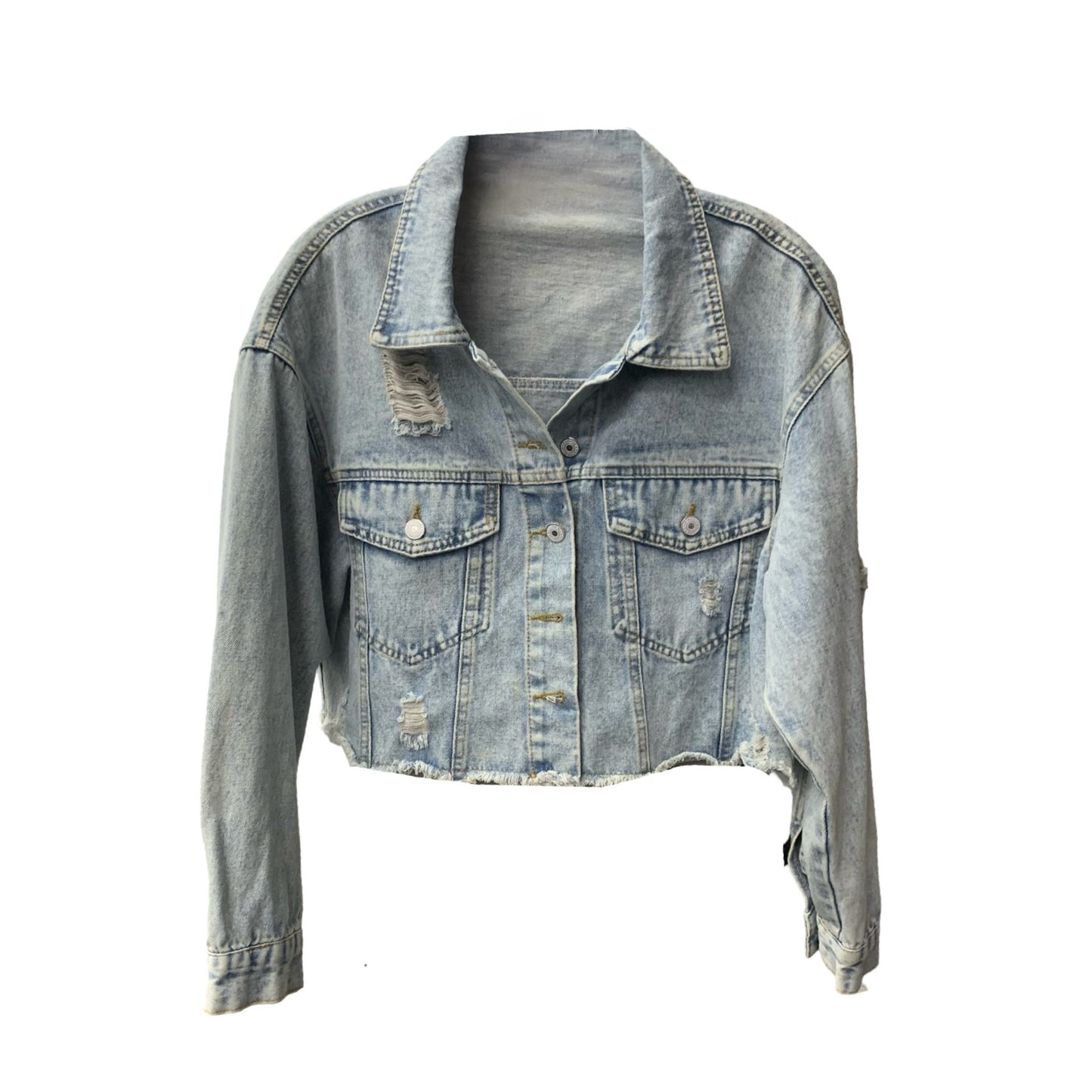 Jacket Denim By Clothes Mentor In Blue Denim, Size: M