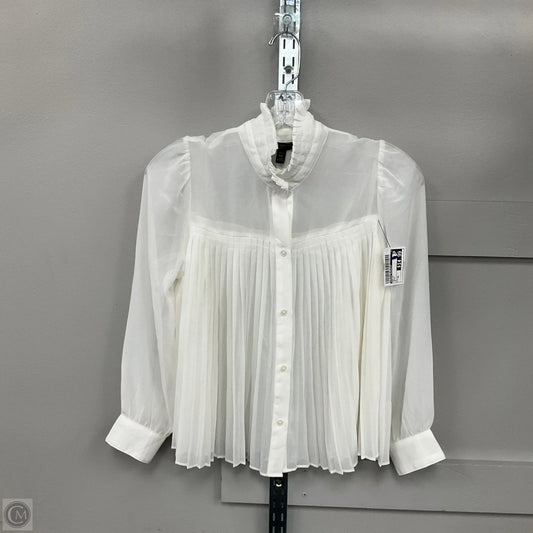 Top Long Sleeve By Banana Republic In Cream, Size: Xs