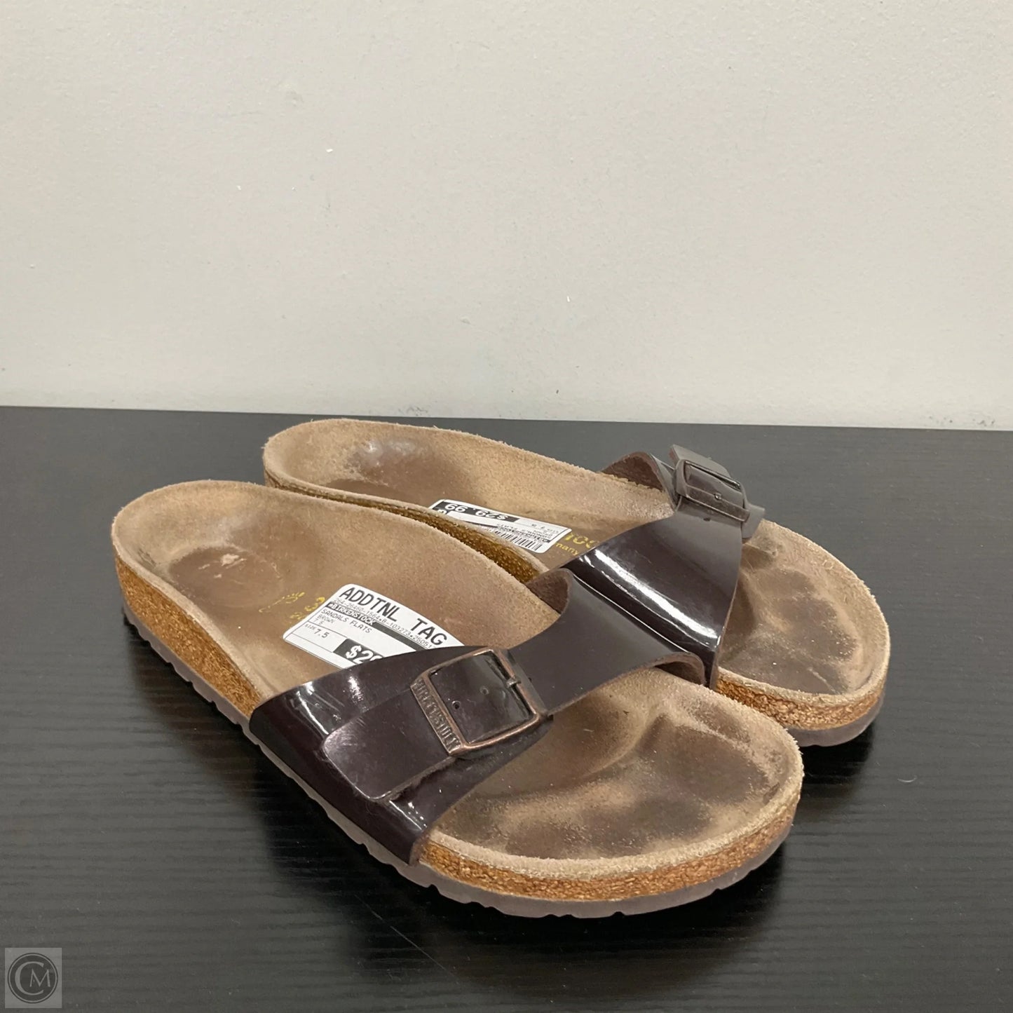 Sandals Flats By Birkenstock In Brown, Size: 7.5