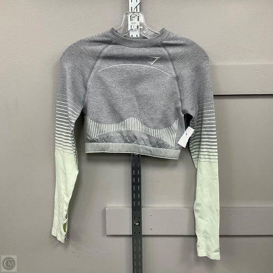Top Long Sleeve By Gym Shark In Grey, Size: M