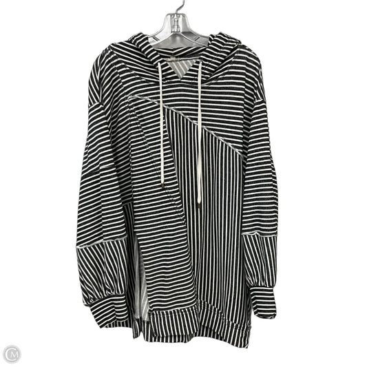 Sweatshirt Hoodie By Pilcro In Striped Pattern, Size: L