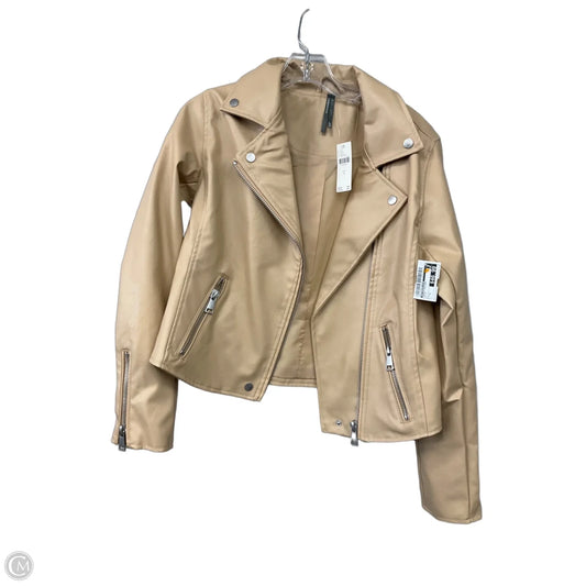 Jacket Leather By Anthropologie In Beige, Size: S