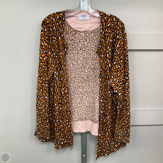 Cardigan By Old Navy In Leopard Print, Size: 2x