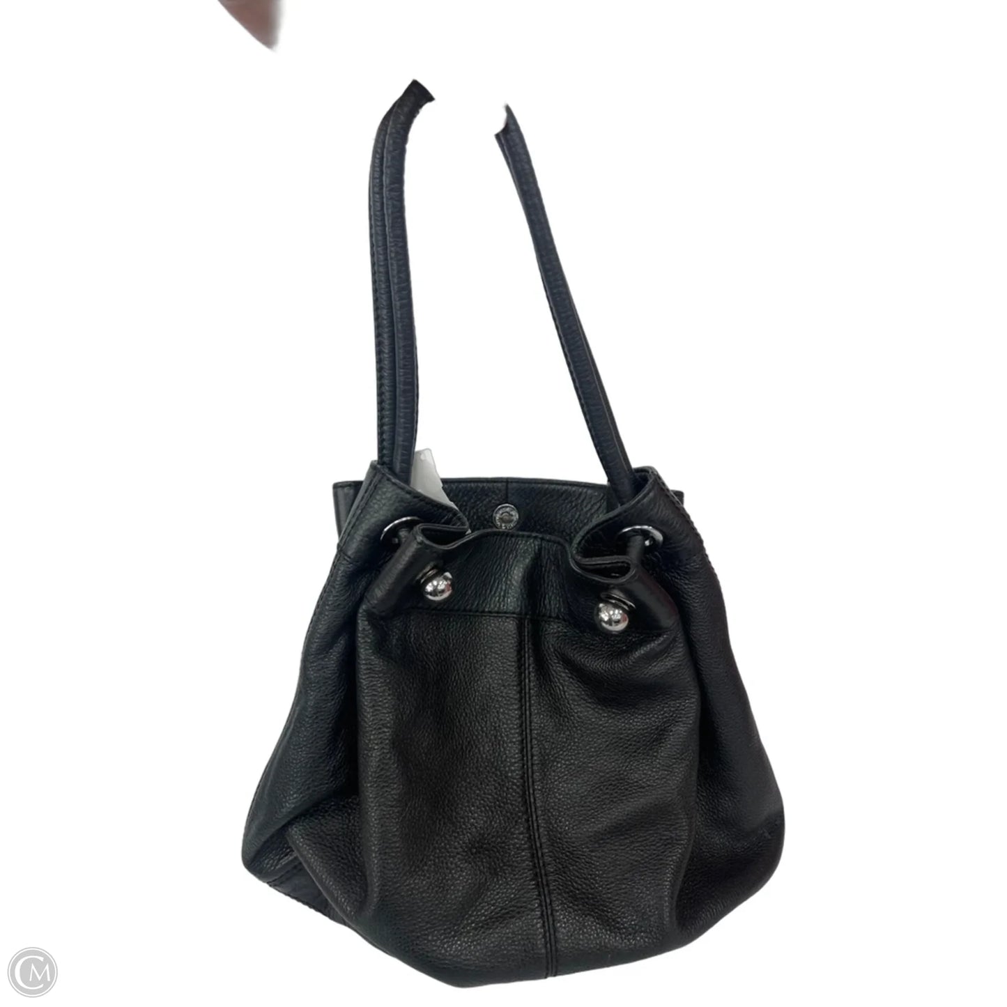 Handbag Leather By Ecco, Size: Medium