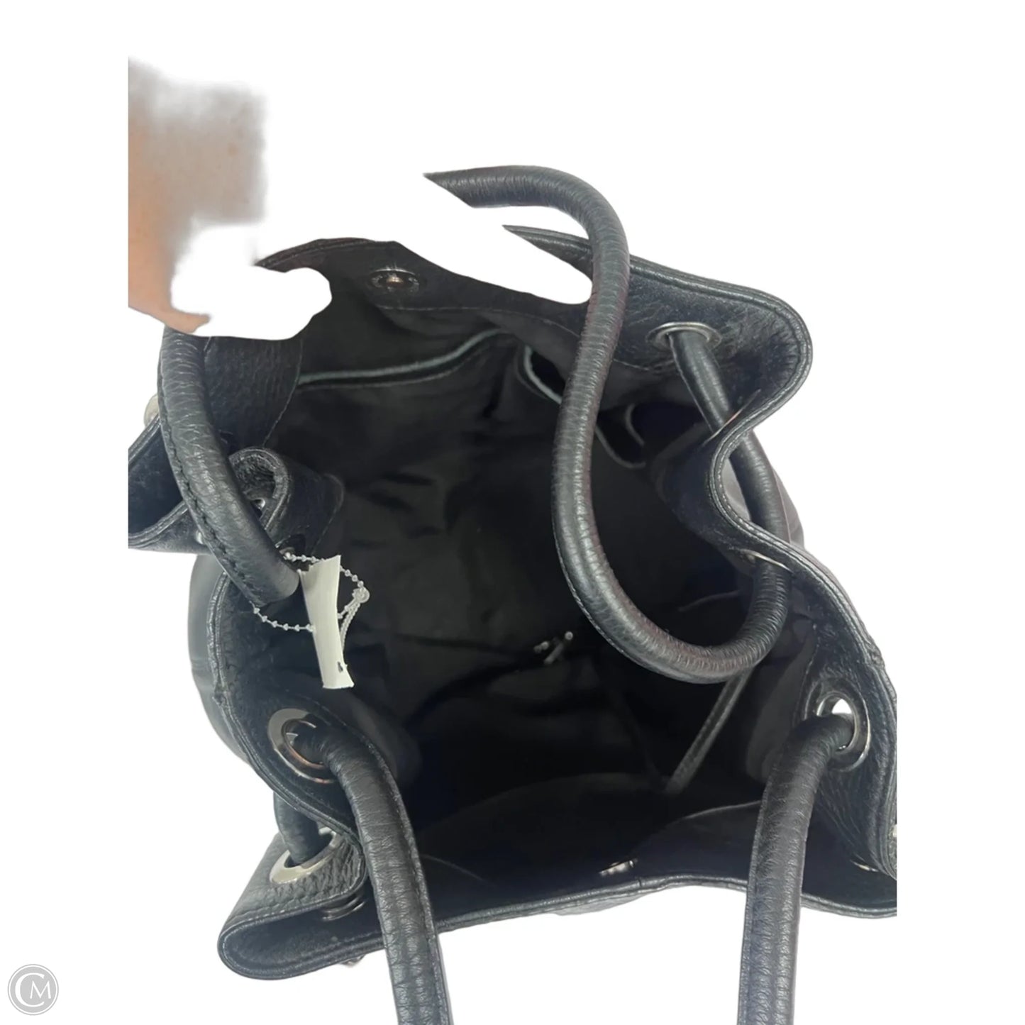 Handbag Leather By Ecco, Size: Medium