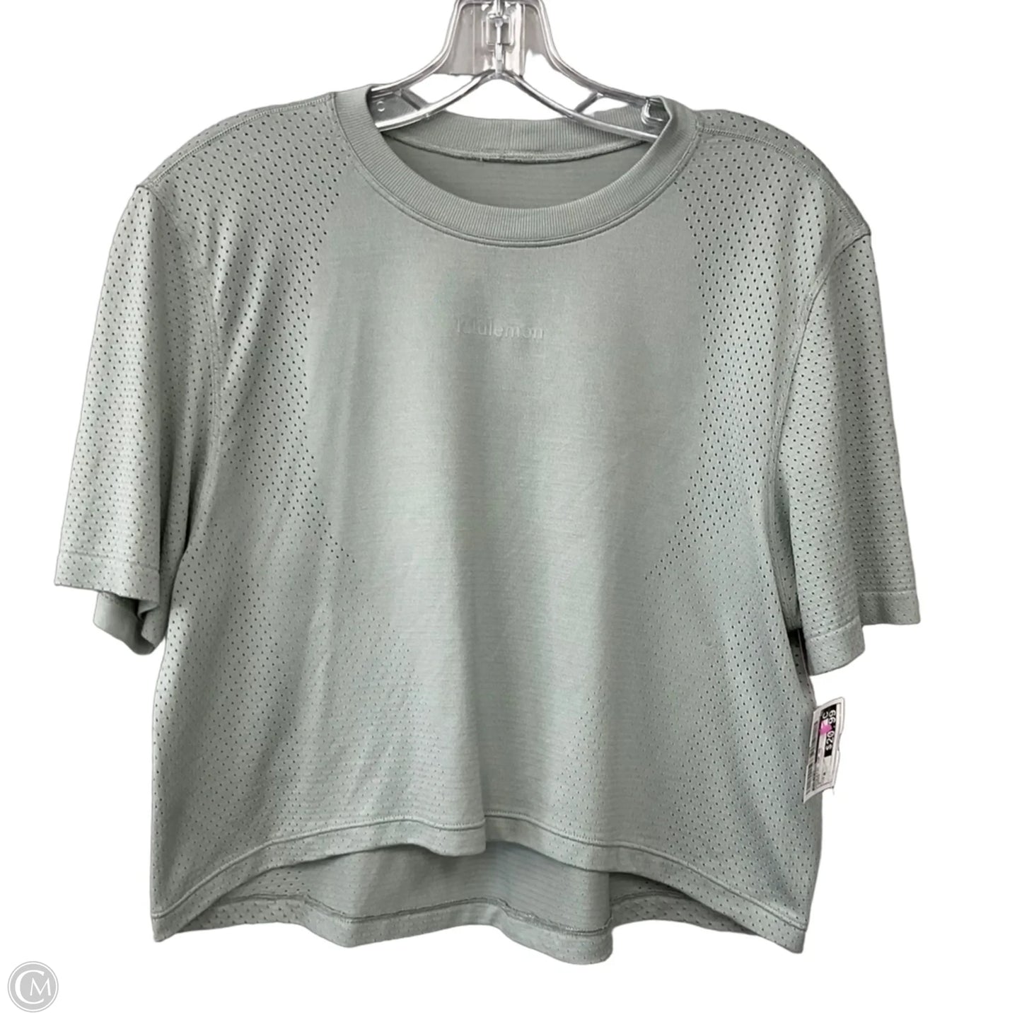 Athletic Top Short Sleeve By Lululemon In Green, Size: M
